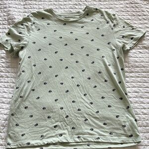 Old Navy Light Green T-Shirt with Monstera Pattern